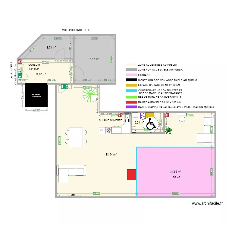 STUDIO URBAN après travaux espace de rotation sanitaires . Plan de STUDIO URBAN après travaux espace de rotation sanitaires . Plan de