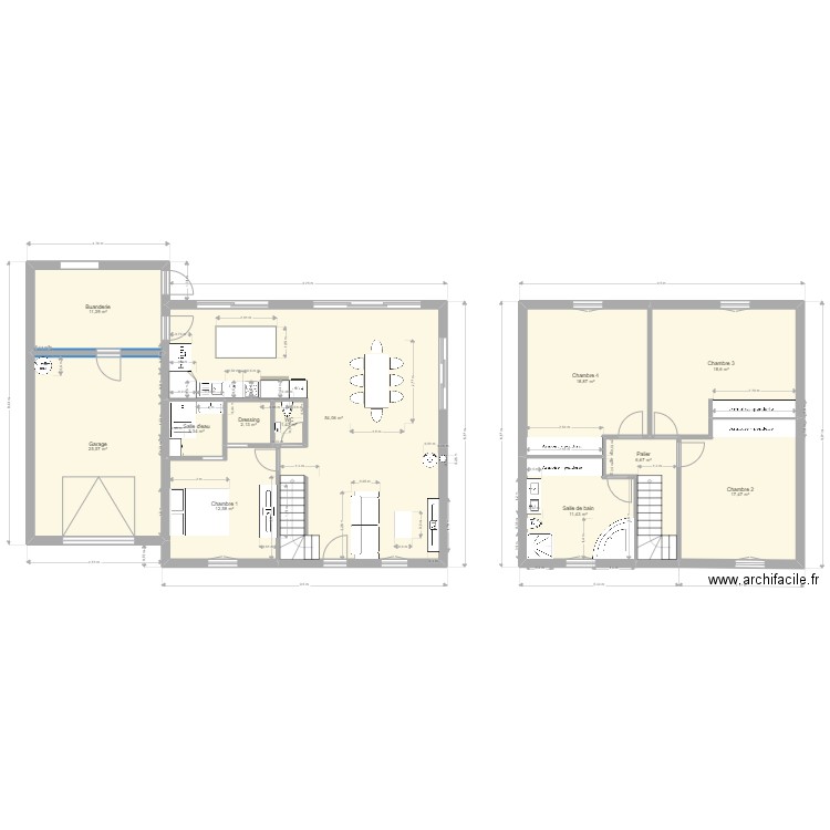 Maison. Plan de 12 pièces et 184 m2