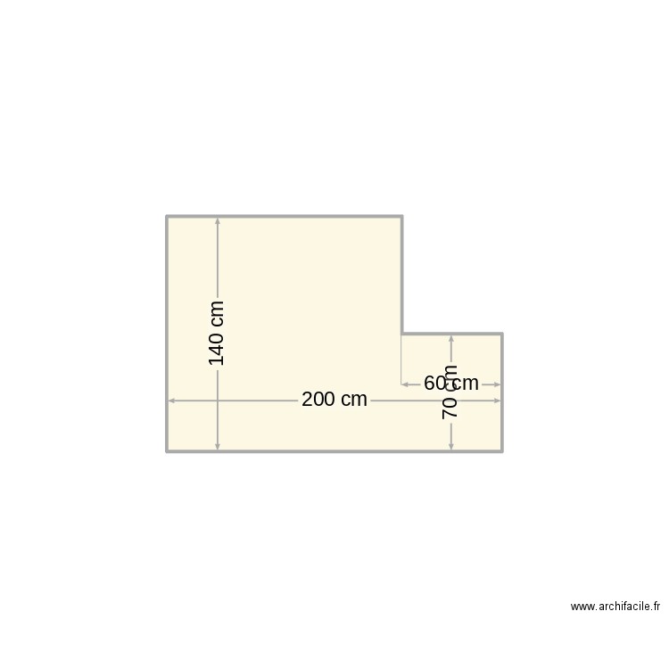 dessus ferme charolaise. Plan de 1 pièce et 2 m2