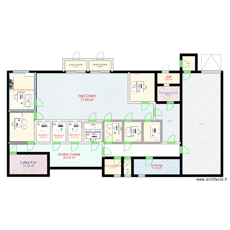 BCB Saaba. Plan de 24 pièces et 284 m2