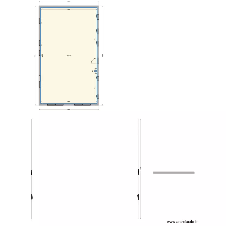Fa&ccedil;ades. Plan de 