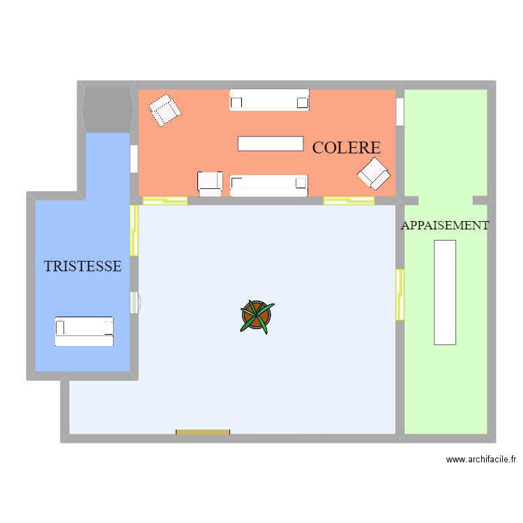 A2H NON. Plan de 5 pièces et 144 m2