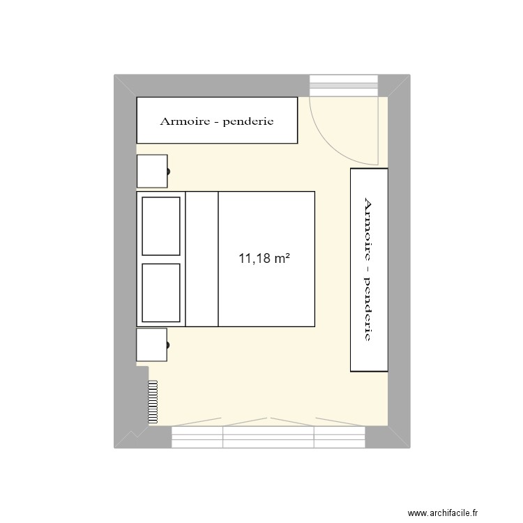 chambre. Plan de 0 pièce et 0 m2
