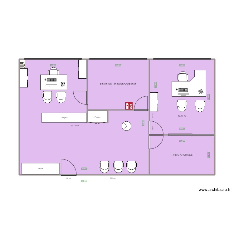 CABINET AVOCAT JEAN FRANCOIS CANAKIS APRES TRAVAUX. Plan de 0 pièce et 0 m2