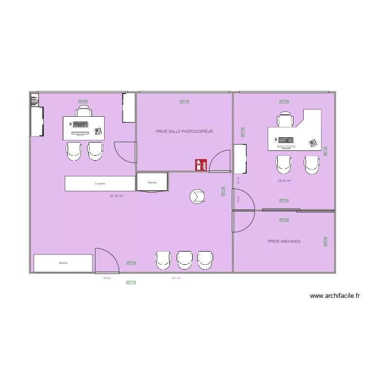 CABINET AVOCAT JEAN FRANCOIS CANAKIS APRES TRAVAUX. Plan de 