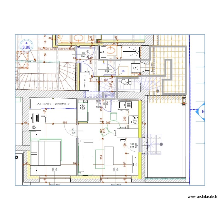 ETAGE T2 SUD EST. Plan de 0 pièce et 0 m2