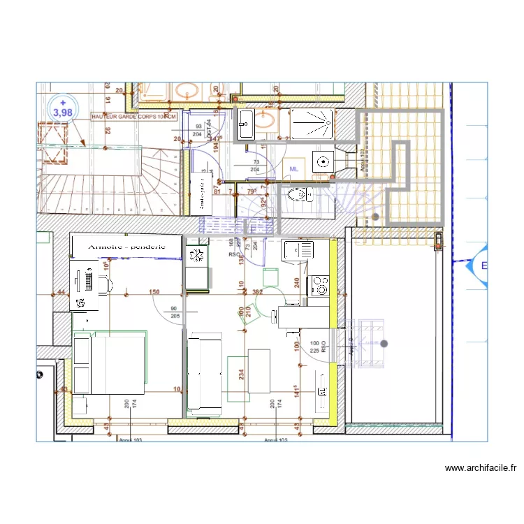 ETAGE T2 SUD EST. Plan de 