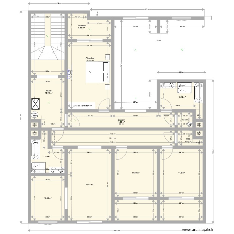 etage 1 2. Plan de 0 pièce et 0 m2
