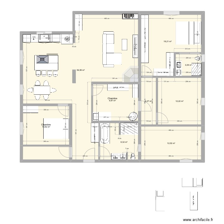 Maison  option 4. Plan de 10 pièces et 140 m2