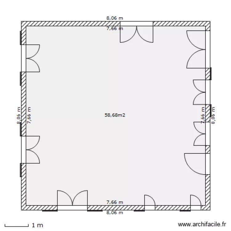 &eacute;xistant. Plan de 