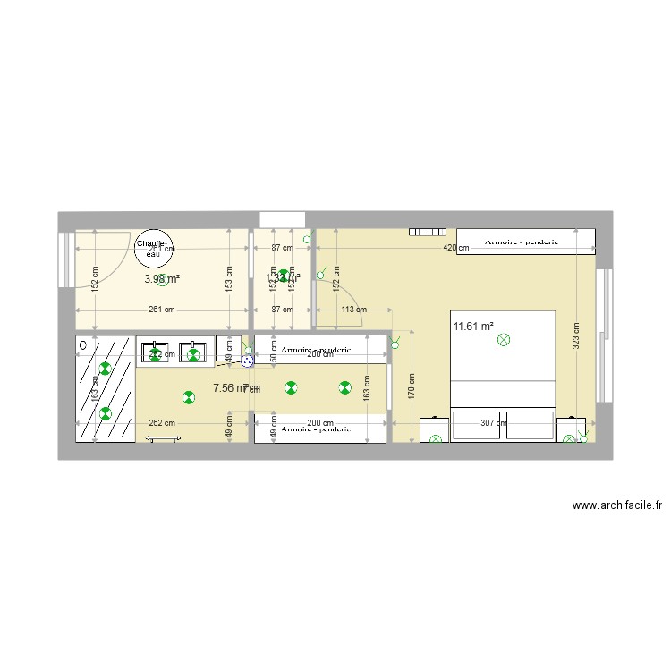 Suite parentale et cellier. Plan de 0 pièce et 0 m2