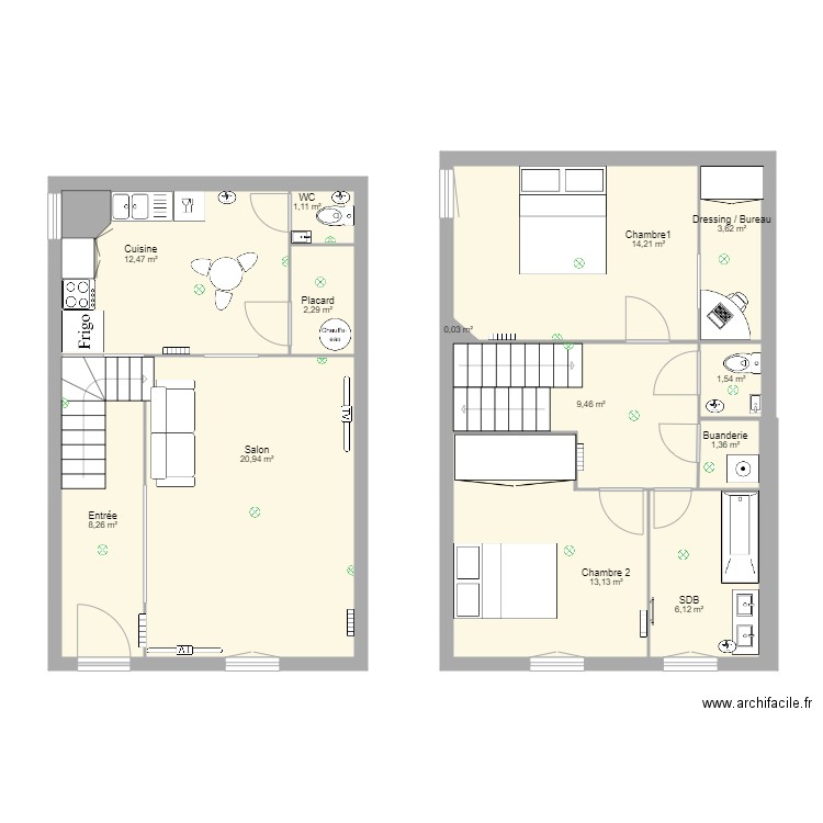 Maison Miradoux après travaux. Plan de 0 pièce et 0 m2
