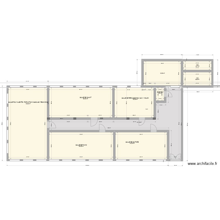 1er étage - IMPULSE. Plan de 10 pièces et 229 m2