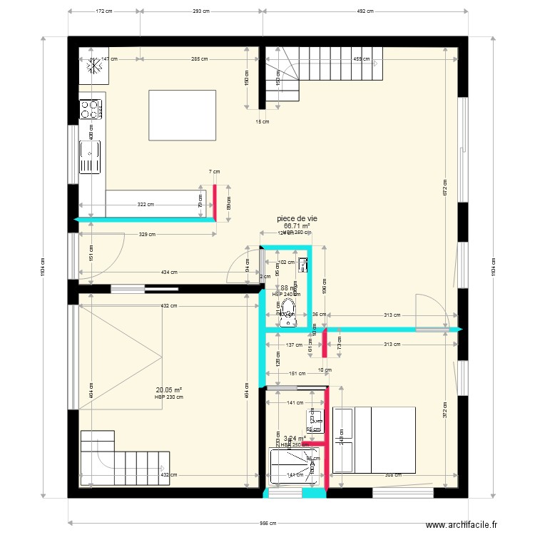 proposition plan futur rdc 5a. Plan de 0 pièce et 0 m2