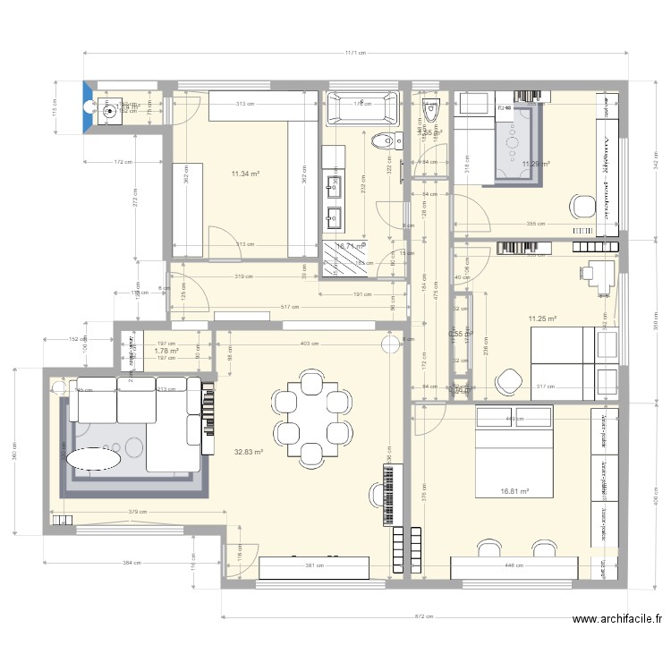 48 mar foch bathroom option 2. Plan de 0 pièce et 0 m2