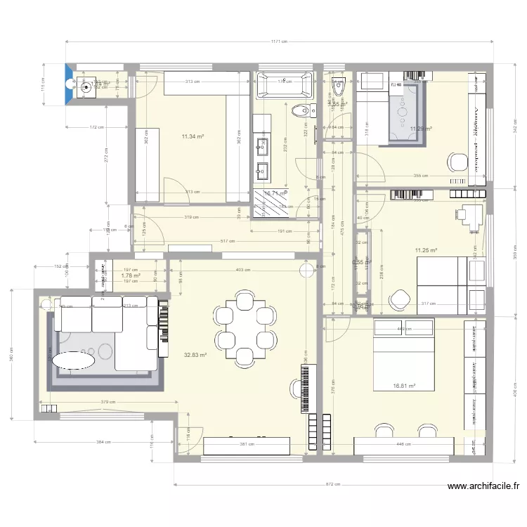48 mar foch bathroom option 2. Plan de 