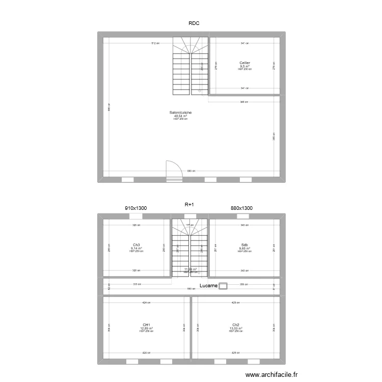 Emplacement menuiseries PIGNOL. Plan de 