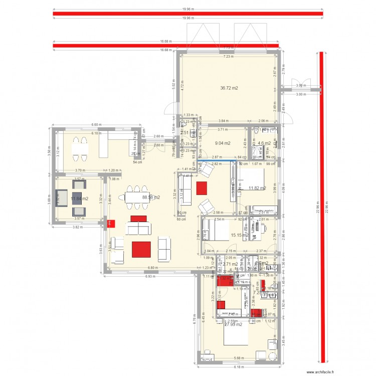 PLAN P PIED LAST FACADE TERRAIN 20M. Plan de 0 pièce et 0 m2