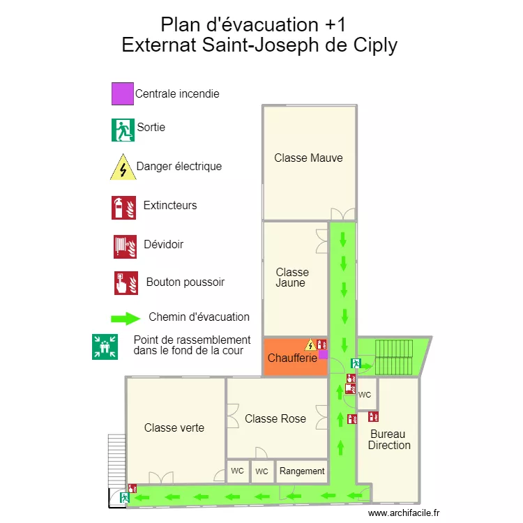 Ciply étage. Plan de Ciply étage. Plan de