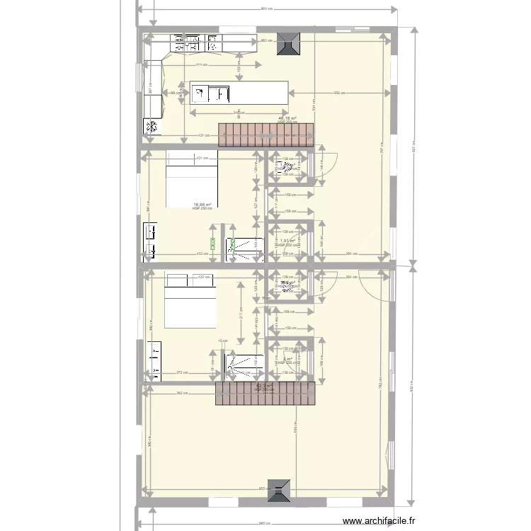 MESURE HANGAR PLAN DE BASE RDC CUISINE FENETRE. Plan de 