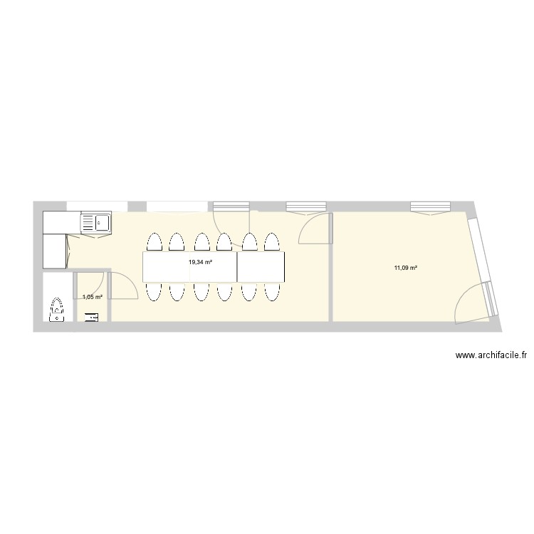 Salle MCR. Plan de 0 pièce et 0 m2