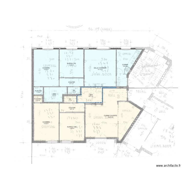 6 bisS distorsion horizontale APRES TRAVAUX. Plan de 0 pièce et 0 m2