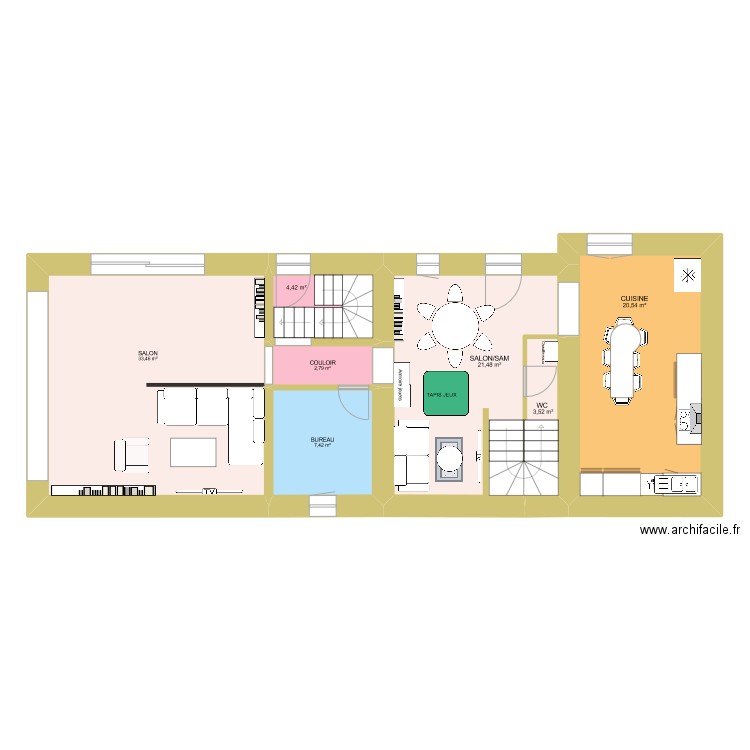 MAISON SAINTES 2. Plan de 0 pièce et 0 m2