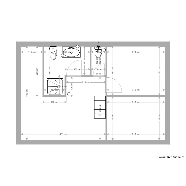 sdb penerf 3. Plan de 0 pièce et 0 m2