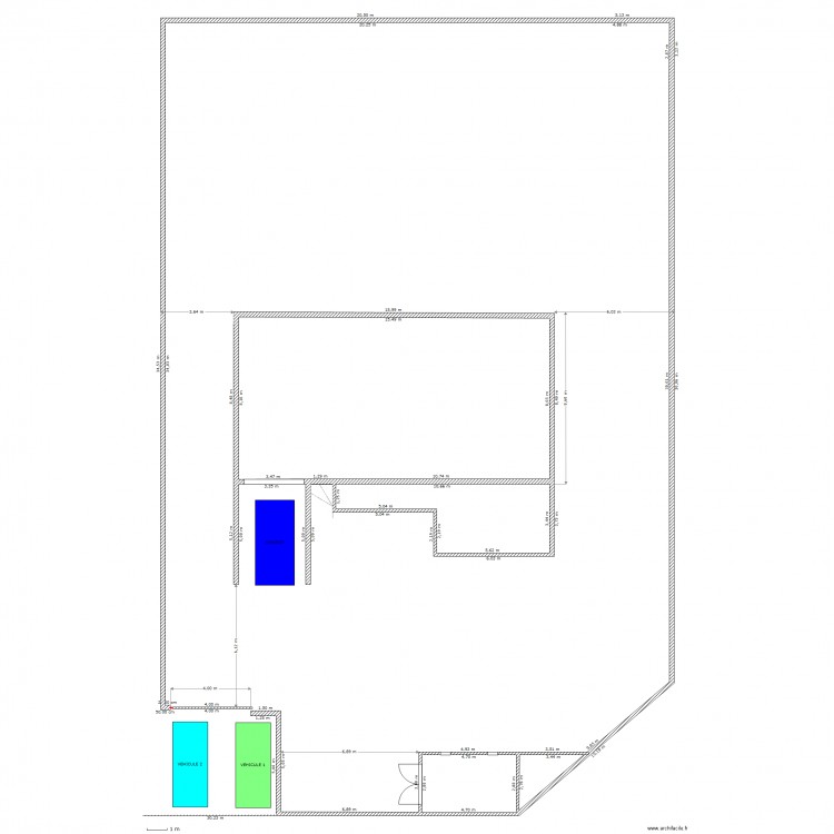 PALN GARAGE AVEC AUVENT. Plan de 0 pièce et 0 m2