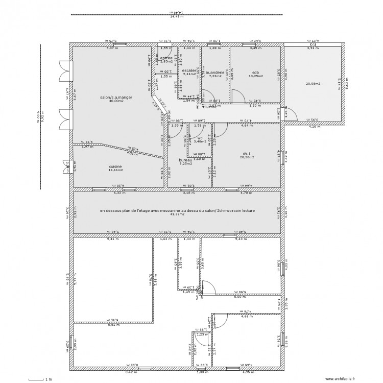 imagine a etage. Plan de 0 pièce et 0 m2