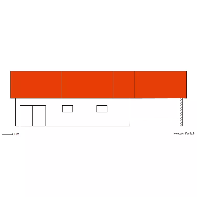 facade EST. Plan de facade EST. Plan de