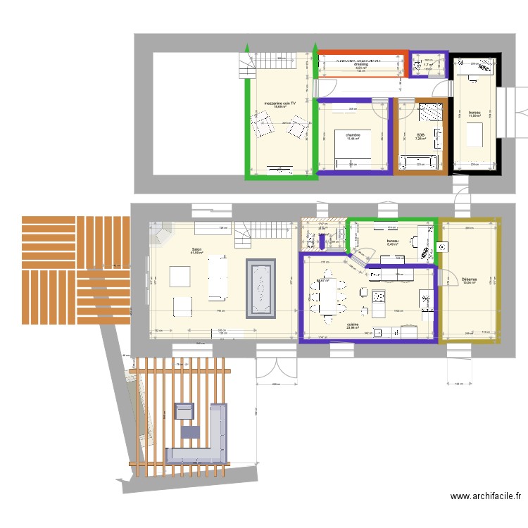 grange vraies mesures projet 3. Plan de 0 pièce et 0 m2