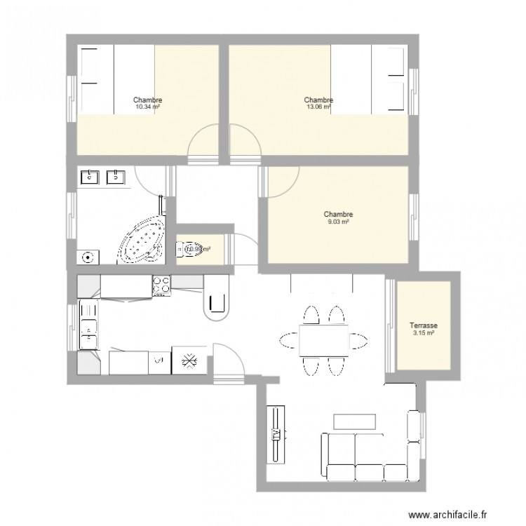 appartement 220 2 0. Plan de 0 pièce et 0 m2