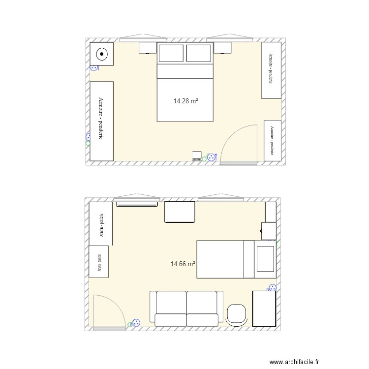 chambre coco chanel 1. Plan de 0 pièce et 0 m2