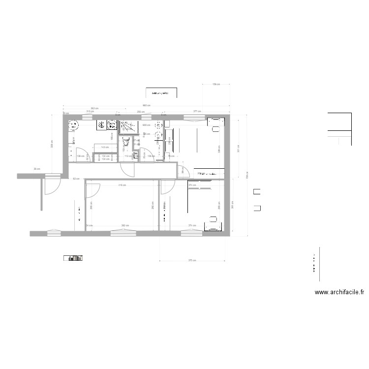 Guillaume Chambre 12. Plan de 5 pièces et 47 m2