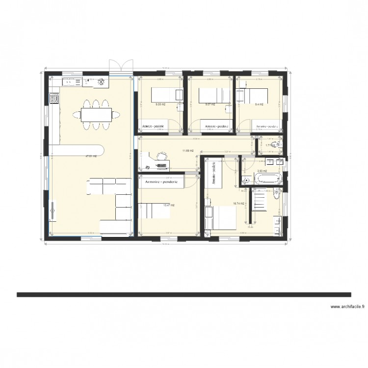 villa f6. Plan de 0 pièce et 0 m2
