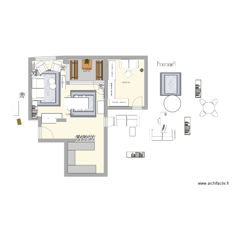 Appart 2023. Plan de 3 pièces et 49 m2