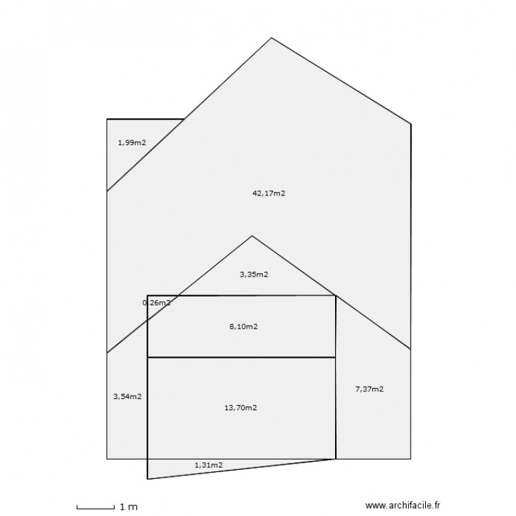 coupe volume 1. Plan de 0 pièce et 0 m2