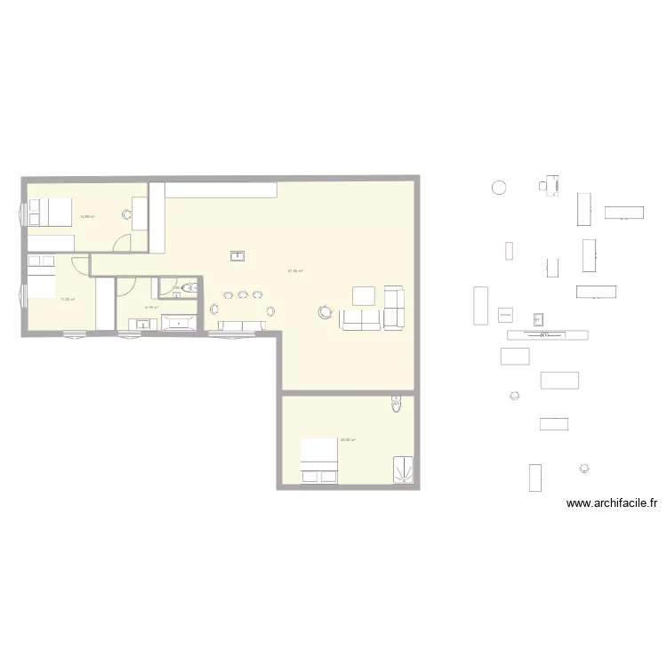 maison plein. Plan de 