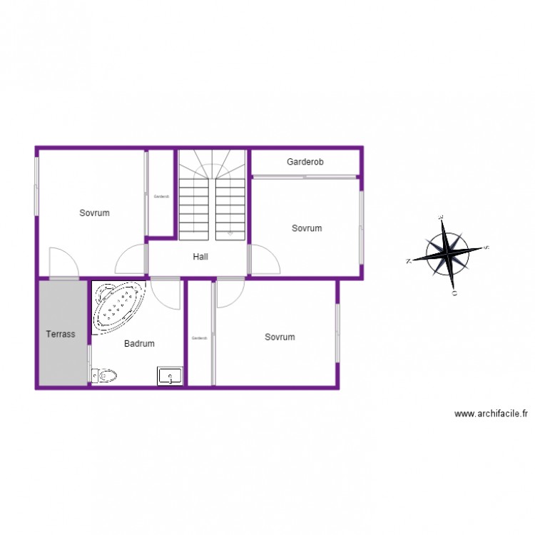 Planritning Norte plan 1. Plan de 0 pièce et 0 m2