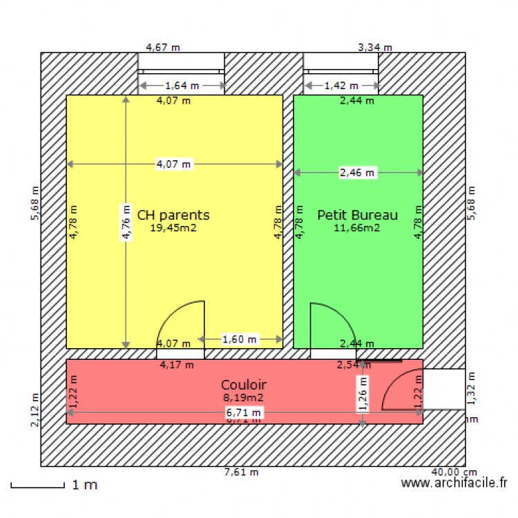 ChambreParentsCouleurs. Plan de 0 pièce et 0 m2