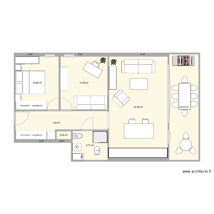 Appart Biarrtiz. Plan de 0 pièce et 0 m2