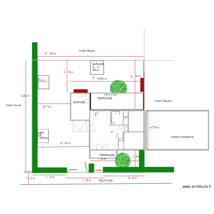 maison Miré plan de masse. Plan de 0 pièce et 0 m2