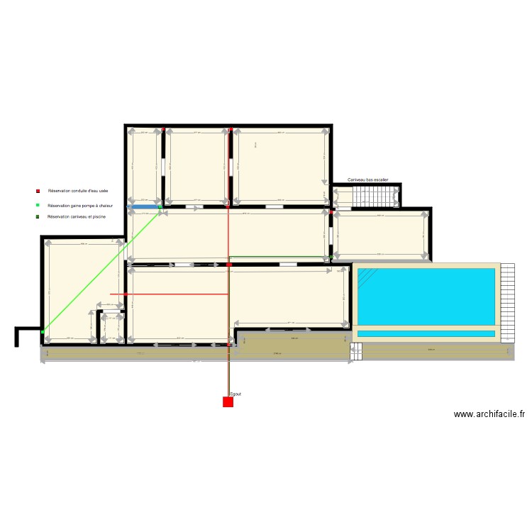 Réservation murs VS. Plan de 0 pièce et 0 m2