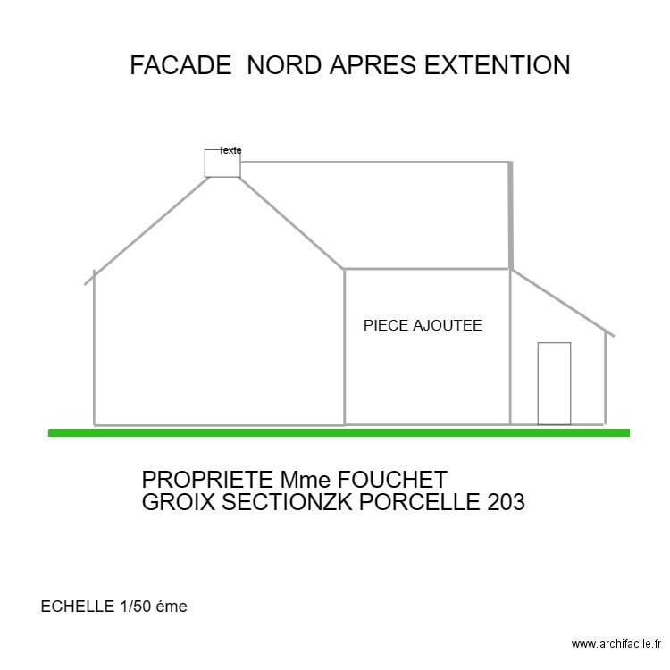 FACADE NORD. Plan de 0 pièce et 0 m2