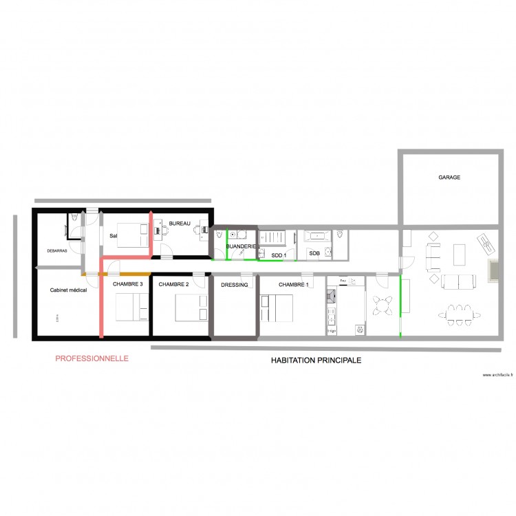 annexe vedrin professionnelle. Plan de 0 pièce et 0 m2