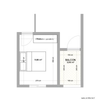 T3 / CHAMBRE / BALCON 1,5m largeur