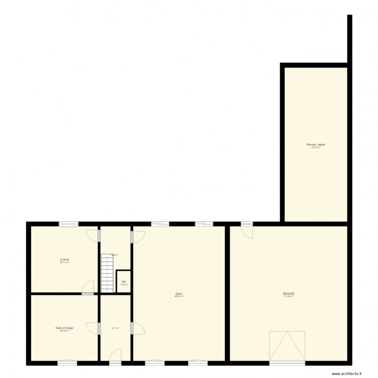 longue bomb RDC. Plan de 0 pièce et 0 m2