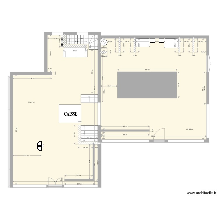 bo avancé vide. Plan de 0 pièce et 0 m2