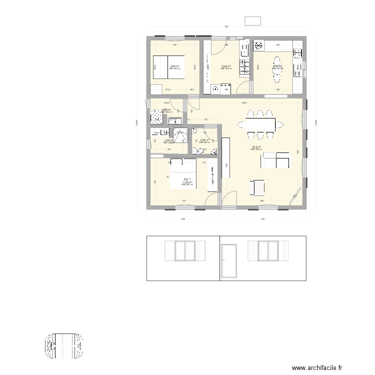 test3 28 4. Plan de 8 pièces et 85 m2